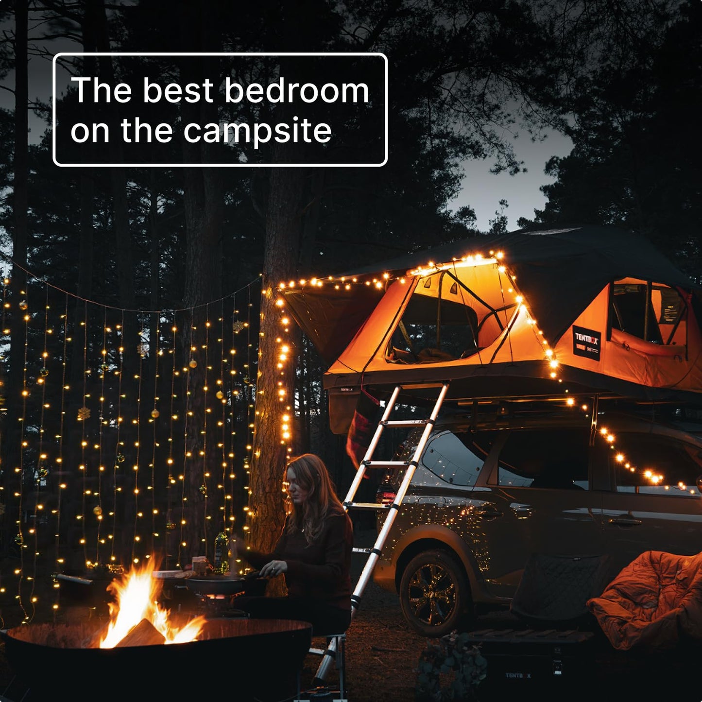 Lite XL - Sleeps 4 People - Car Roof Top Tent - Four Season Car Camping - Roof Tent FITS Most Cars - Premium Fold-Out Design, 30 Seconds Set-Up