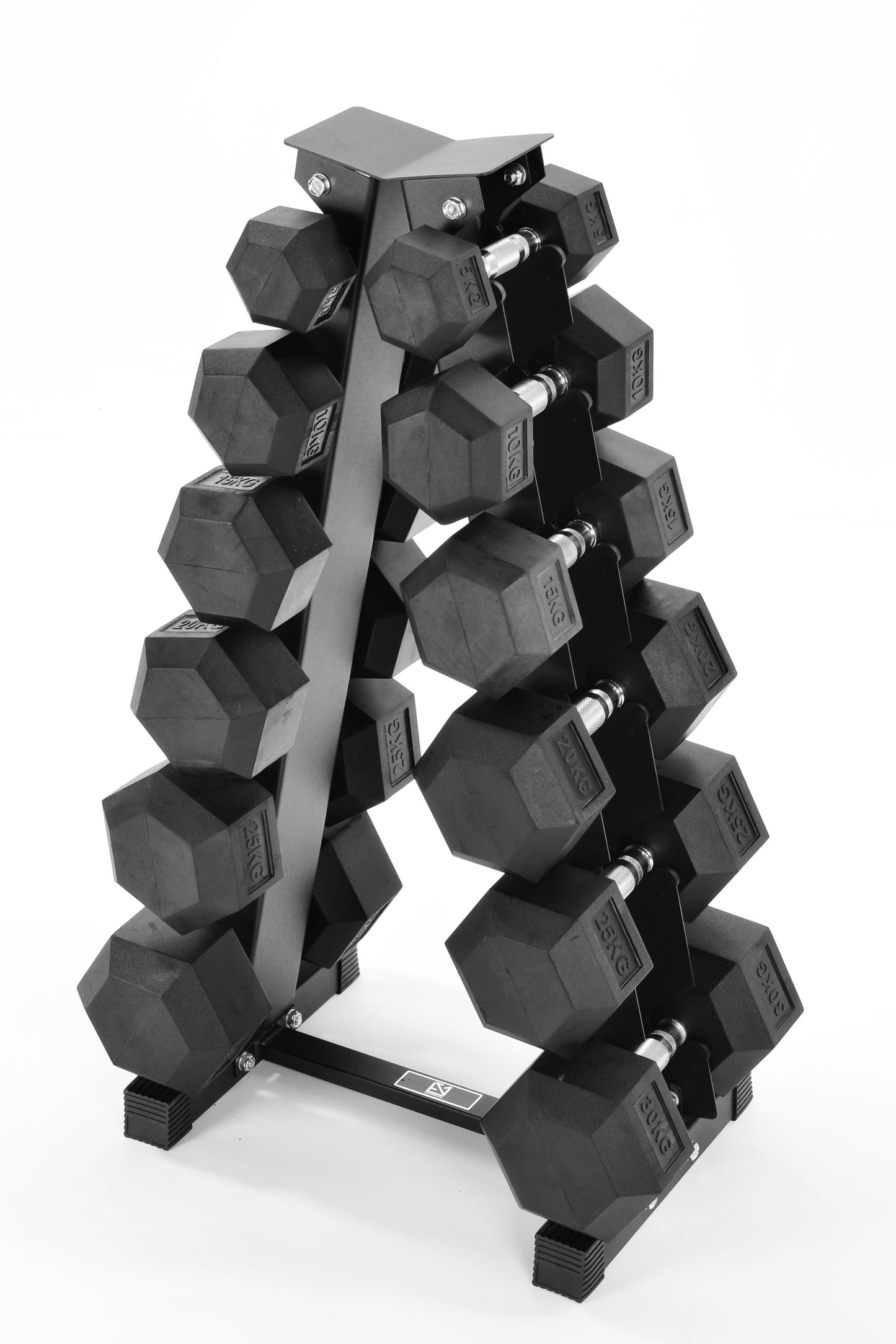 5kg-30kg Hex Dumbbell Set & 6-Tier Rack