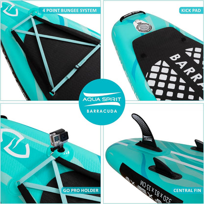 Aqua Spirit Barracuda iSUP/Kayak Inflatable Stand Up Paddle Board 2025