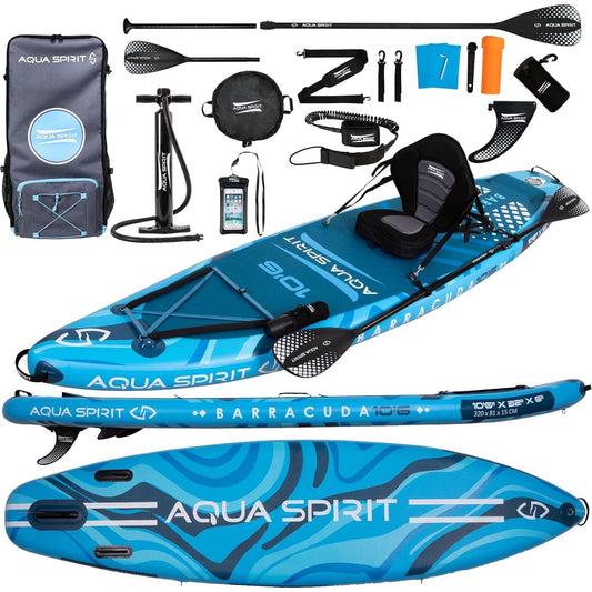 Aqua Spirit Barracuda iSUP/Kayak Inflatable Stand Up Paddle Board 2025