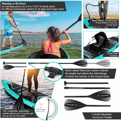 Aqua Spirit Barracuda iSUP/Kayak Inflatable Stand Up Paddle Board 2025